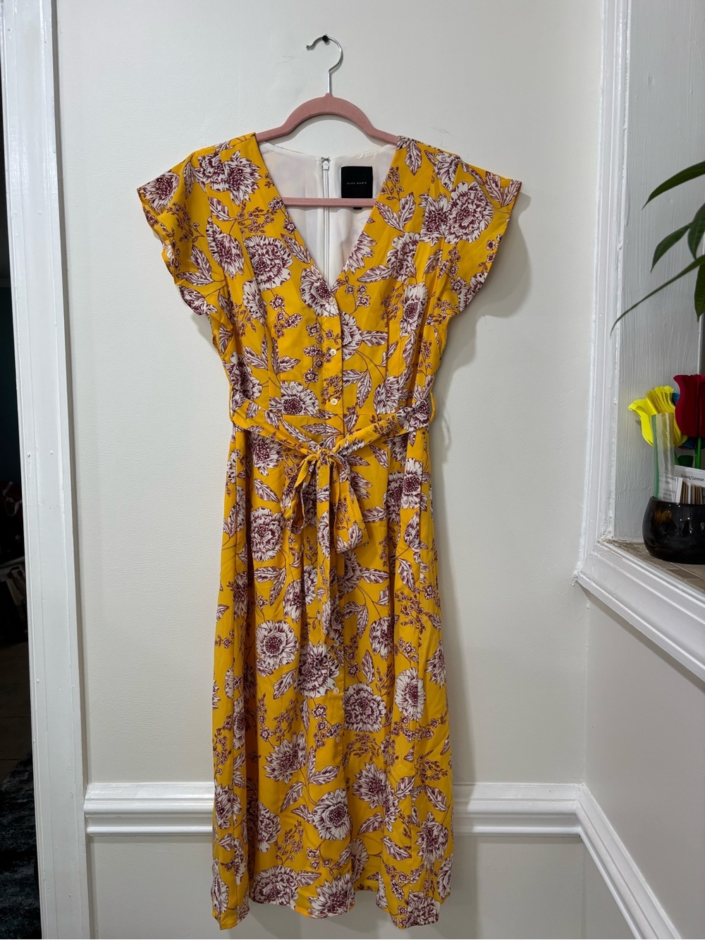 Alex Marie yellow floral dress
